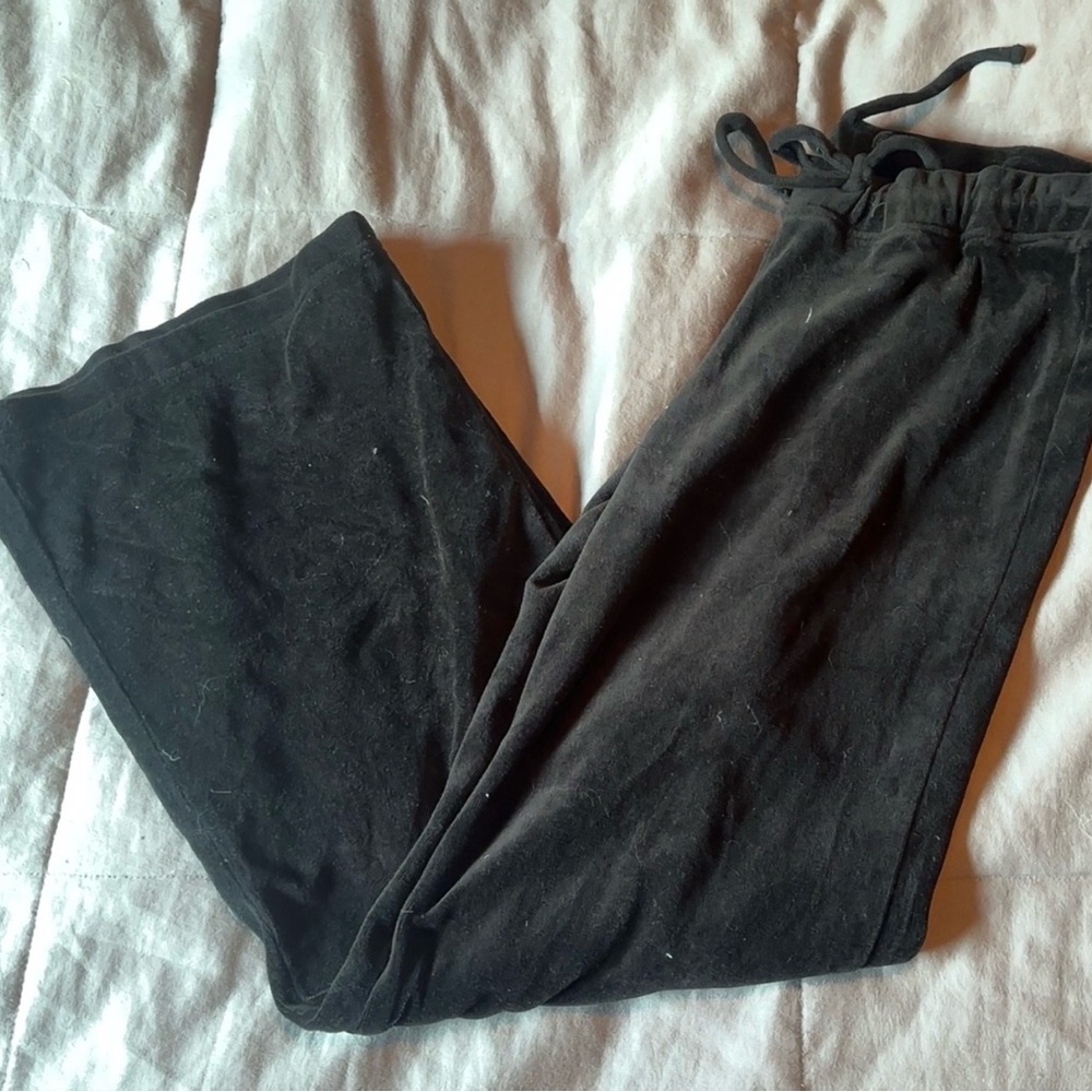 Express Black Faux Velvet Pants
